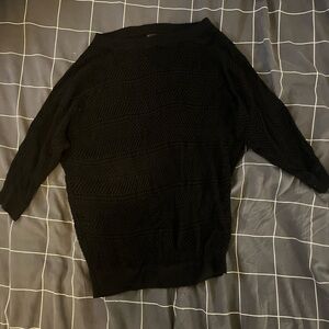 Express Black Off-the-Shoulder Sweater